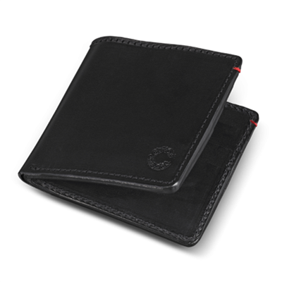 Croots Vintage Leather Folding Wallet - Black